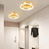 Gyllene Cirkulär LED Hall Taklampa